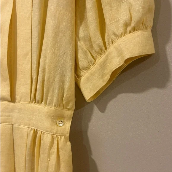 Vintage Allen Lolly yellow linen dress - Picture 4 of 8